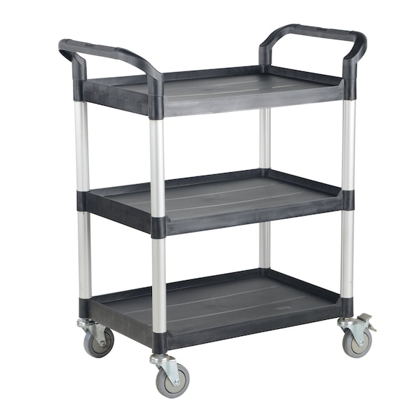 Commercial Cart, 33x19, 3 Shelf, Steel, 550 lb Load Capacity, 3 Shelves, 19 L, 33.5 W, 39.5 H